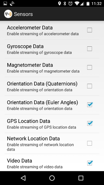 Sensors Configuration