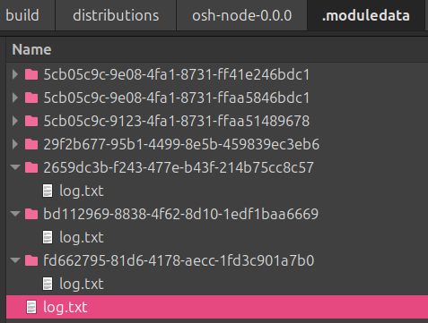 Log files directory structure